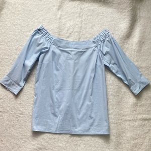 Baby blue off the shoulder top